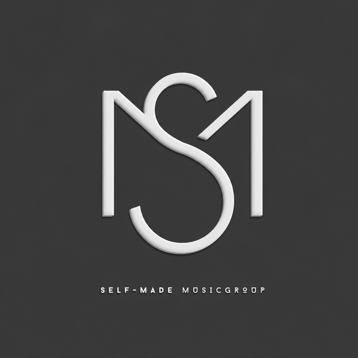 Self Made Music Group beyaz monogram logosu